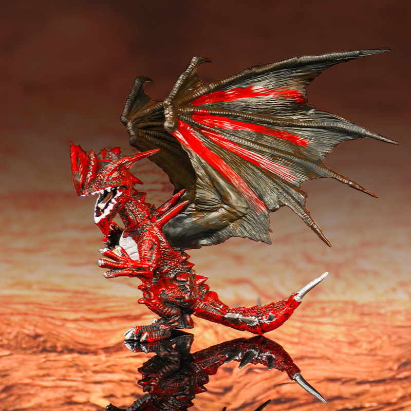 Simulación dragón PVC creativo decoración del tanque de peces decoración interior del coche juguetes para niños al por mayor cuatro colores opcionales dinosaurio