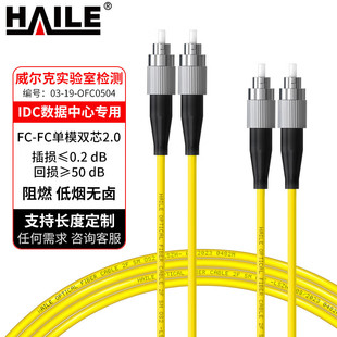 Single-Mode 10g Fiber Optic Jumper Single-Mode Dual-Core Φ2.0 (Fc-Fc, 9/125) Fiber Optic Pigtail Jumper
