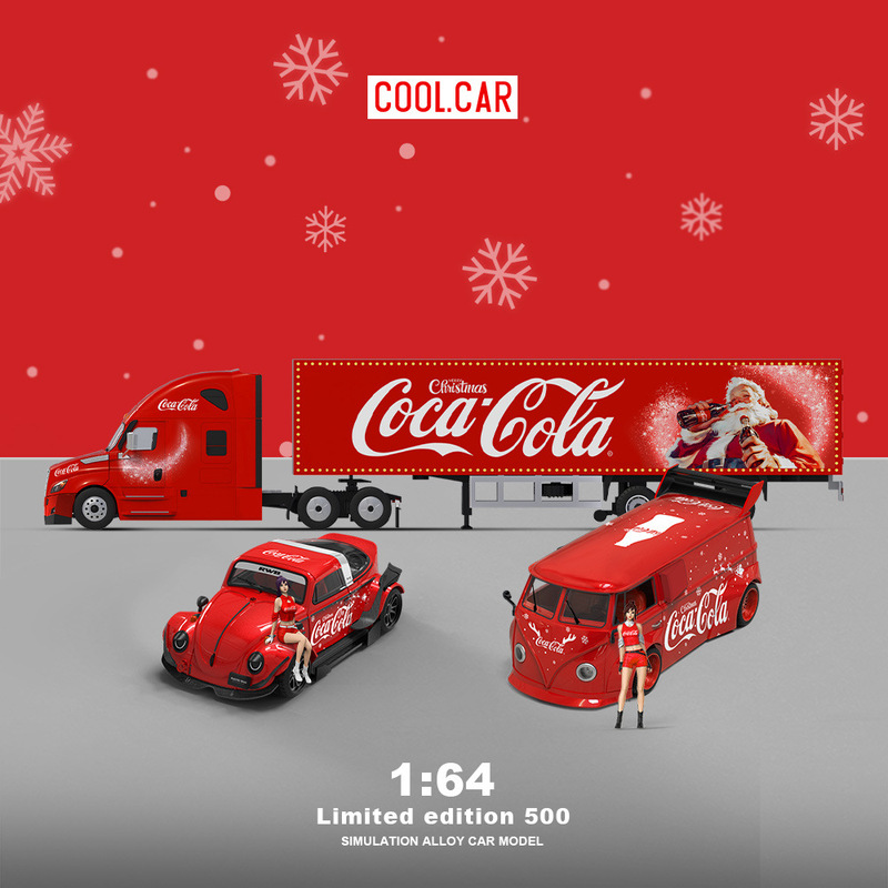 Wholesale-Cool Car 1:64 Christmas Coke Coating Simulation Alloy Car Model