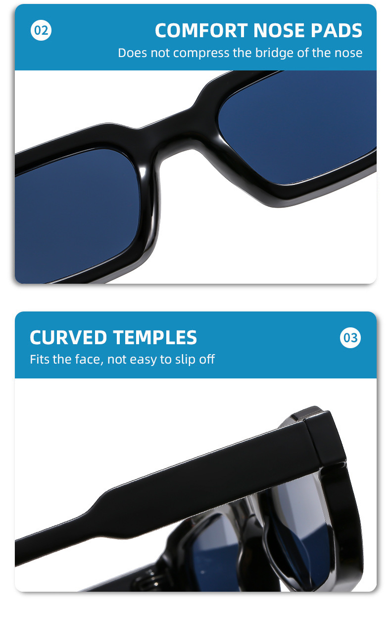 2023 cross-border box Sunglasses European and American vintage square thick small frame fashion Sunglasses female Sunglasses_voghion.com