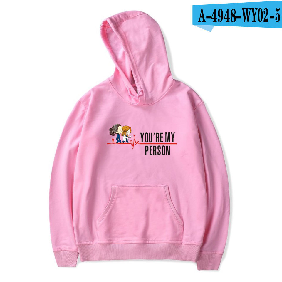 Dó drama americano insignia doctor Grey's trendyy Grey's Anatomy sudadera con capucha y cuello redondo ropa de invierno con capucha para hombres y mujeres