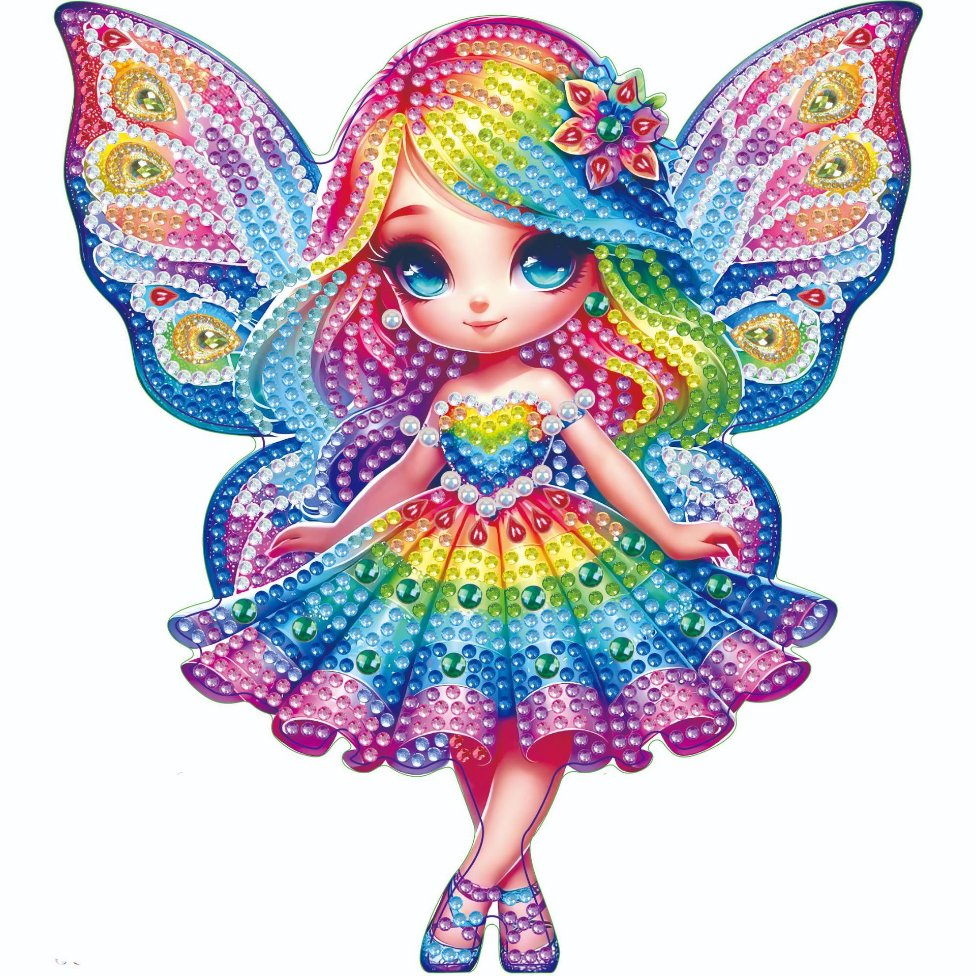 Diamante de bricolaje hecho a mano transfronterizo dibujo punto diamante 5D placa de yeso tridimensional adorno de juguete dinosaurio dibujos animados pintura infantil