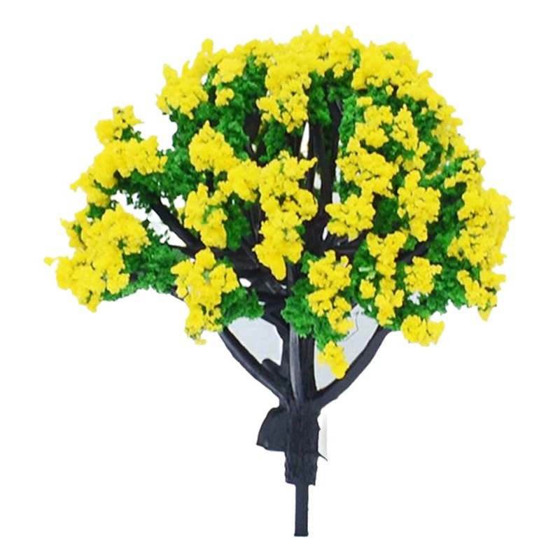 Готовая модель блестящего цветочного дерева ручной работы, мини-искусственный микропейзаж, маленькое дерево, песочный стол, строительство, экологическое искусство, ландшафтное дерево