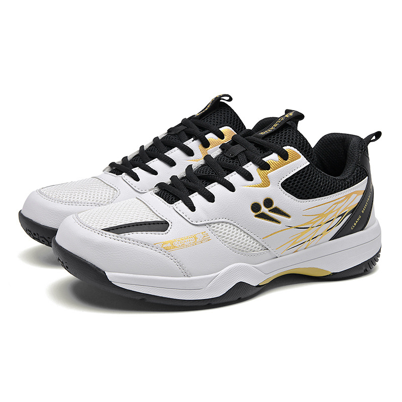 ROANK zapatos de bádminton para hombres y mujeres zapatos de entrenamiento amortiguadores zapatos deportivos profesionales respirantes anti-deslizantes zapatos de tenis resistentes al desgaste