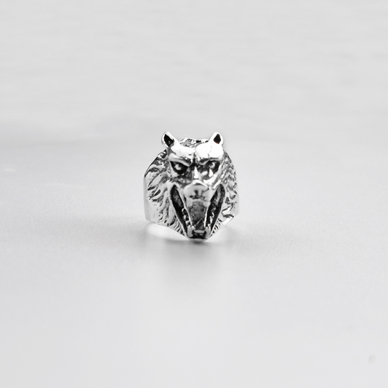Punk Snake Skull Dragon Alloy Menu0027S Open Ring