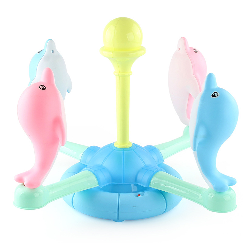 Juego de delfines eléctricos anillo de lanzamiento juego de anillo jardín de infantes bebé educación temprana padre-hijo anillo interactivo juguete