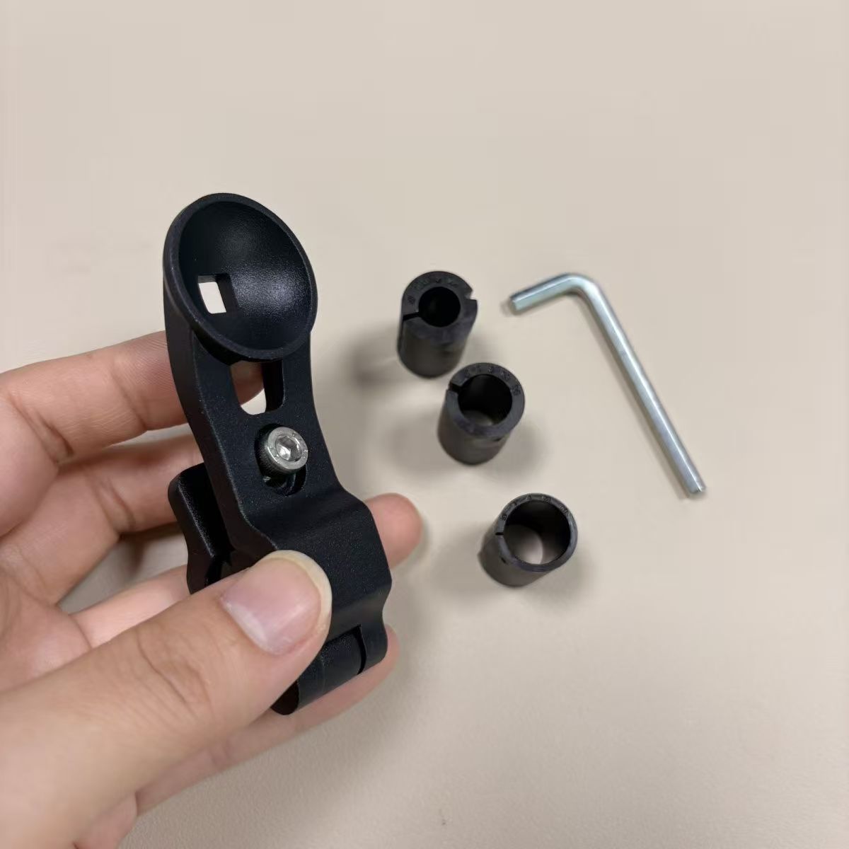 Electric vehicle phone holder rearview mirror round rod alloy base universal bowl clamp bracket accessory no need to remove the mirror rod