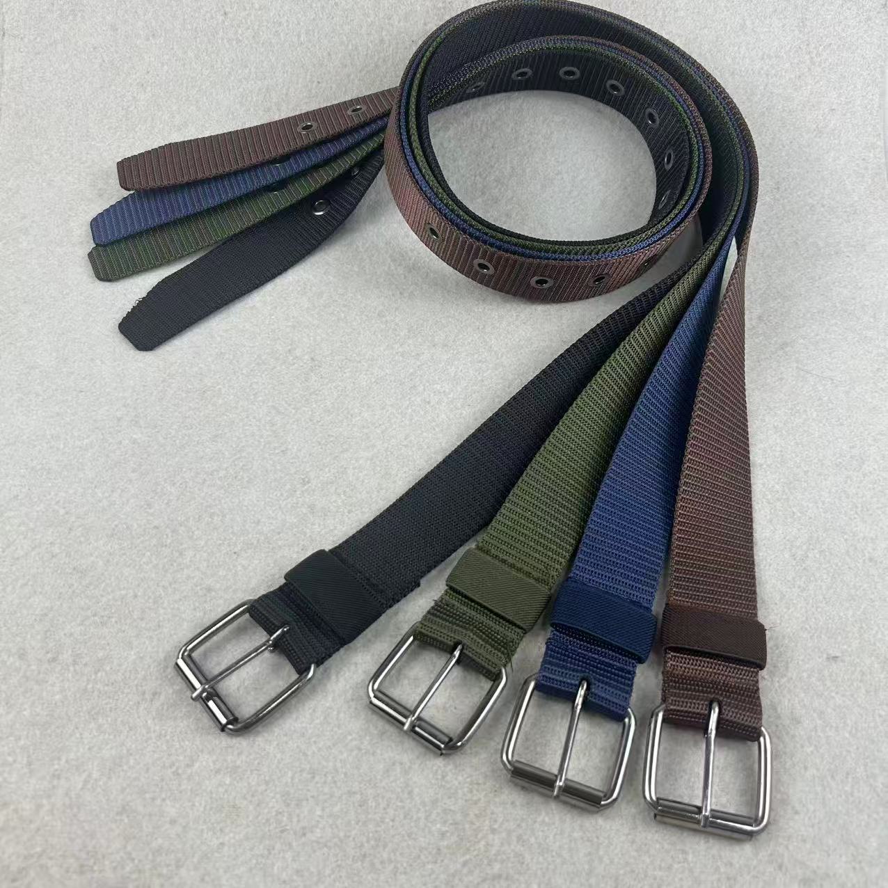 New Street Stall Men's Nylon Canvas Belt Pin Buckle Cloth Belt Belt Cross-Border New Universal Outdoor Tactical Belt