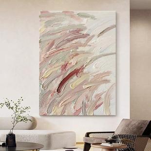 Pure Hand-Painted Oil Painting Wabi-Sabi Style Entrance Decoration Painting Modern Minimalist Living Room Sofa Background Wall Abstract Texture Hanging Painting