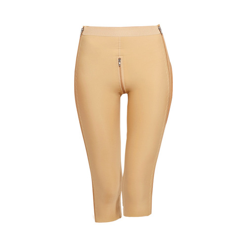 Body shaping pants after thigh liposuction, ring suction shaping summer three-point abdominal control pants, waist side zipper, slimming leg pants