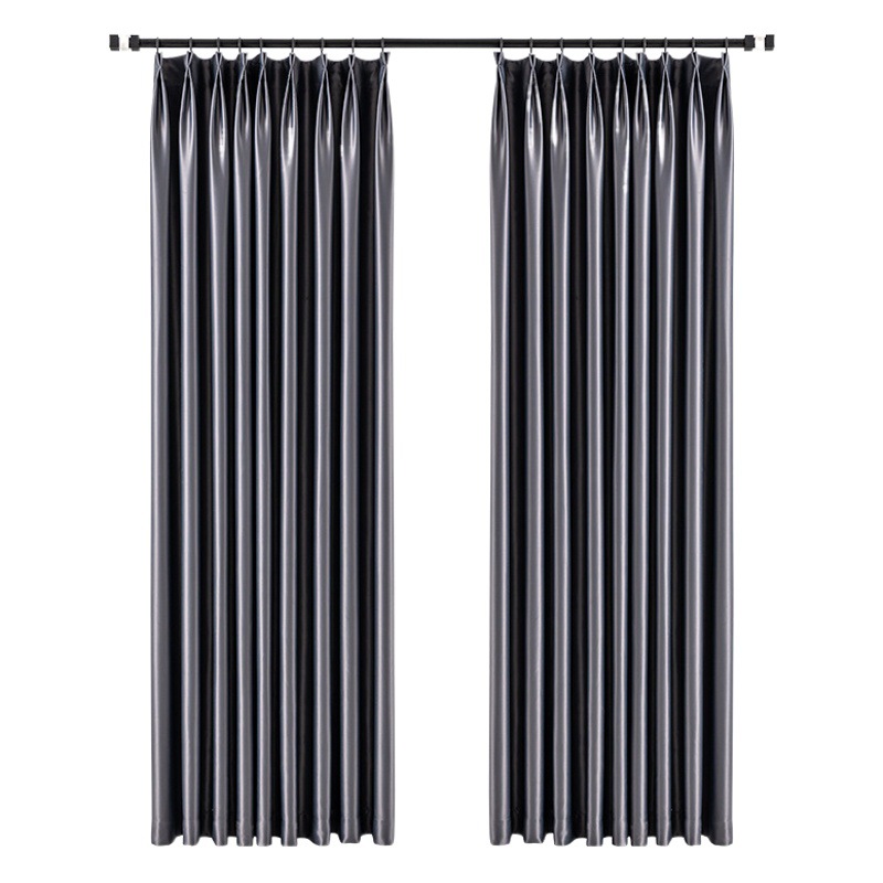 Cortinas terminadas al por mayor de tela de sombrilla para sala de estar, dormitorio moderno y sencillo, hotel escolar de ingeniería, aislamiento térmico y protección solar, opacidad total