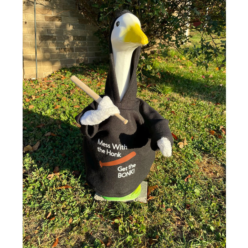 Baseball Player Big Goose Costume Porch Goose Thigh Outfit 23inch Cement Goose Statue Decorative Costume Garden Party Yard Baseball Player Big Goose Costume Porch Goose Thigh Outfit 23inch Cement Goose Statue Decorative Costume Garden Party Yard