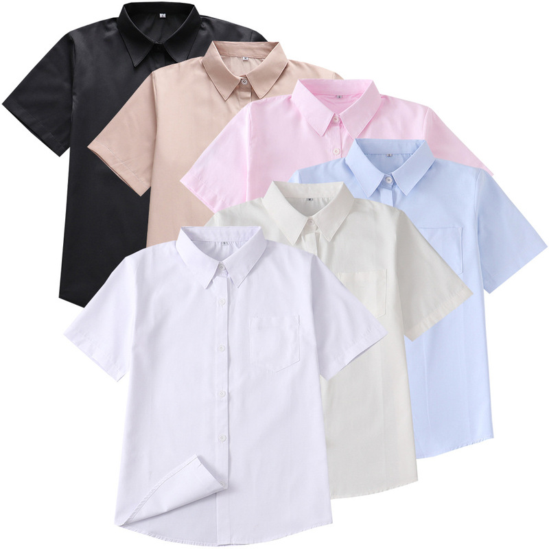 Manufacturers spot wholesale JK uniform short sleeve base shirt casual blouse white overalls summer impervious Manufacturers spot wholesale JK uniform short sleeve base shirt casual blouse white overalls summer impervious