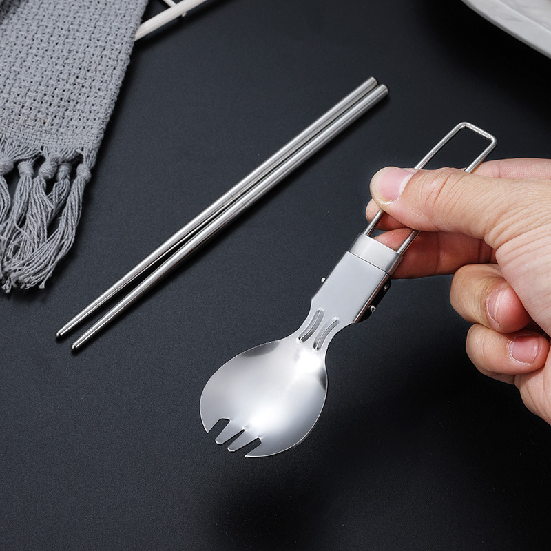 접이식 숟가락과 젓가락 세트 [2개 세트]