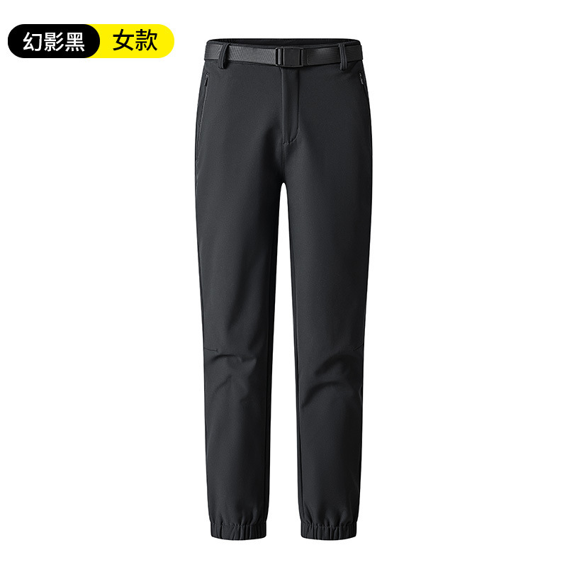 メーカー直販のソフトシェルの突撃ズボンのカップルは秋冬にベルベットを厚くして屋外の保温耐摩耗性スキーに乗ってパイルをつかむ|undefined
