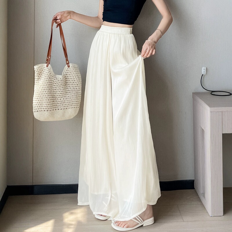 Moonlight White Sheer Skirt-Pants for Women, Summer High-Waisted, Flowing, Fairy-Like, Elegant, Floor-Length Wide-Leg Skirt-Pants Moonlight White Sheer Skirt-Pants for Women, Summer High-Waisted, Flowing, Fairy-Like, Elegant, Floor-Length Wide-Leg Skirt-Pants