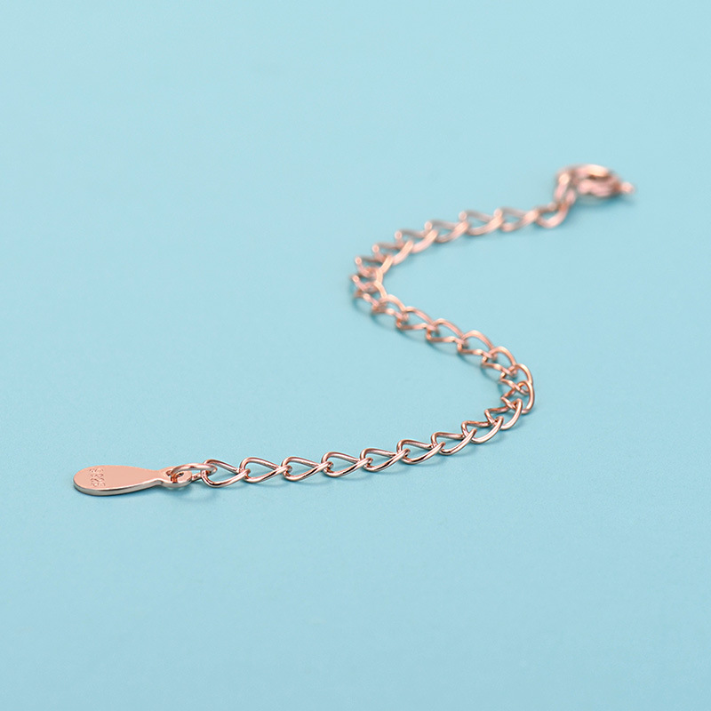 S925 sterling silver extension chain bracelet necklace handmade DIY jewelry accessories dripping adjustable extended tail chain