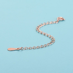 S925 sterling silver extension chain bracelet necklace handmade DIY jewelry accessories dripping adjustable extended tail chain
