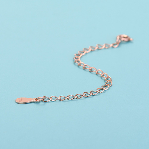 S925 sterling silver extension chain bracelet necklace handmade DIY jewelry accessories dripping adjustable extended tail chain
