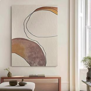 Pure Hand-Painted Oil Painting, Simple Abstract Modern Living Room Decoration Painting, Entrance Study Room, Restaurant Art Three-Dimensional Hanging Painting
