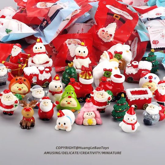 Christmas Blind Bag Mini Cute Santa Claus Doll Children's Gift Model Toy Decorative Gift Desktop Ornaments