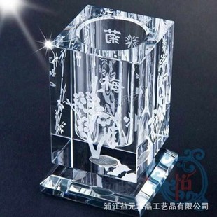Crystal Pen Holder Graduation Teacher's Day Retirement Party Building Commemorative Gift Custom Factory Direct Sale