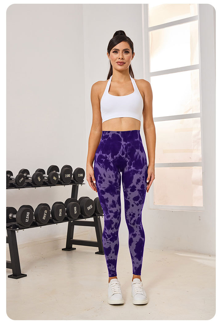 2024 Spot Darcspor New Fitness Pants Seamless Knitted Wolf Head Hand-Painted Trousers Leggings Yoga Pants For Women display picture 7