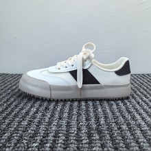 6522德训鞋女鞋2024年夏季透气低帮平底象牙白板鞋百搭拼色象牙白