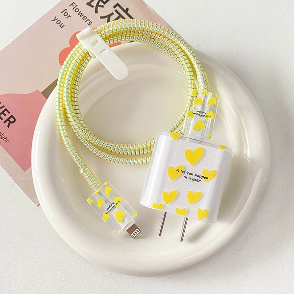 Apple 20W Multiple Yellow Love [Black Edition] -The House+Case 2+1 meter laser yellow rope