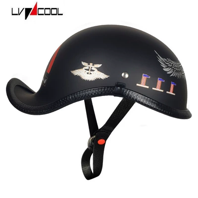 Motorcycle Helmet Half Helmet for Men and Women, Motorcycle Battery Safety Helmet, Spring and Summer Breathable Electric Vehicle Riding Helmet (Motosiklet kaskı (dəbilqə)) - a-sao-security-officer-black-m