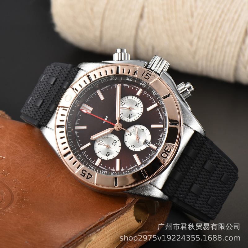 Factory wholesale AliExpress men's six-pin timing high quality quartz silicone band Baijia brand watch men's watch Factory wholesale AliExpress men's six-pin timing high quality quartz silicone band Baijia brand watch men's watch