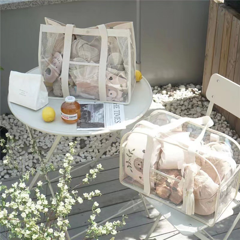 Bolsa de playa de Corea del Sur bolsa impermeable de PVC transparente bolsa de viaje de gran capacidad bolsa de natación bolsa de almacenamiento de Juguetes