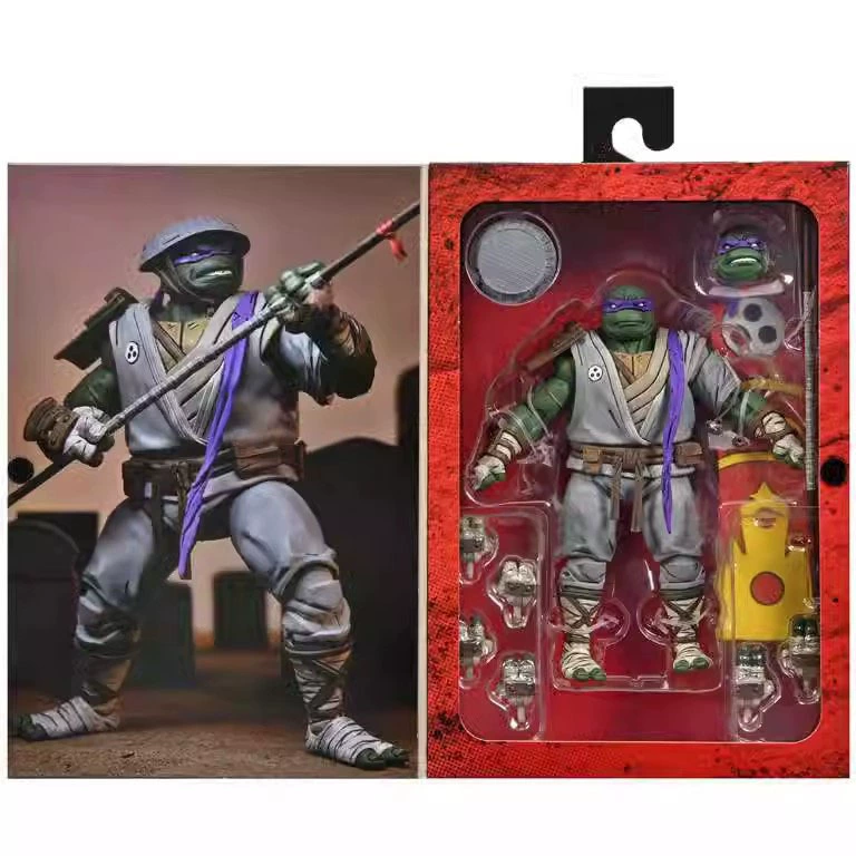 Оригинальная кукла NECA 54344 Ниндзя Бог Черепаха Последний Ронин Доннаро 7-дюймовая подвижная кукла