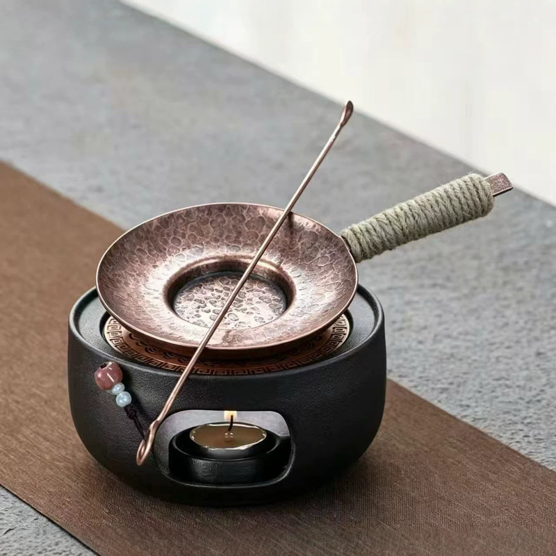 Vintage Candle Heating Warm Tea Stove Base Incense Maker Tea Cooking Stove Baking Orange Oven Hot Tea Warm Tea Maker