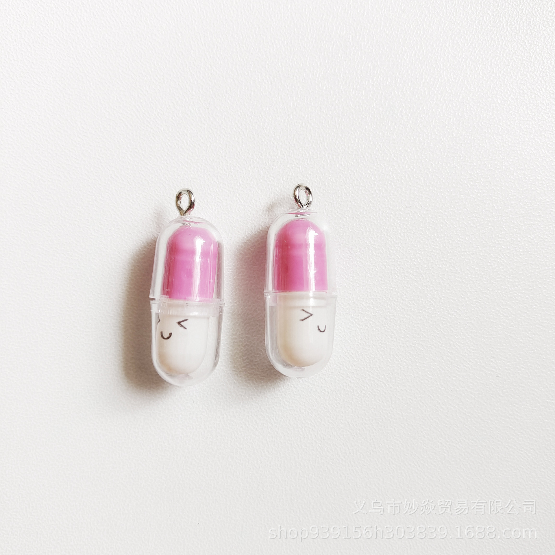 Japonés y coreano simulación tridimensional mini píldora cápsula DIY resina colgante epoxi pendientes collar accesorios de joyería