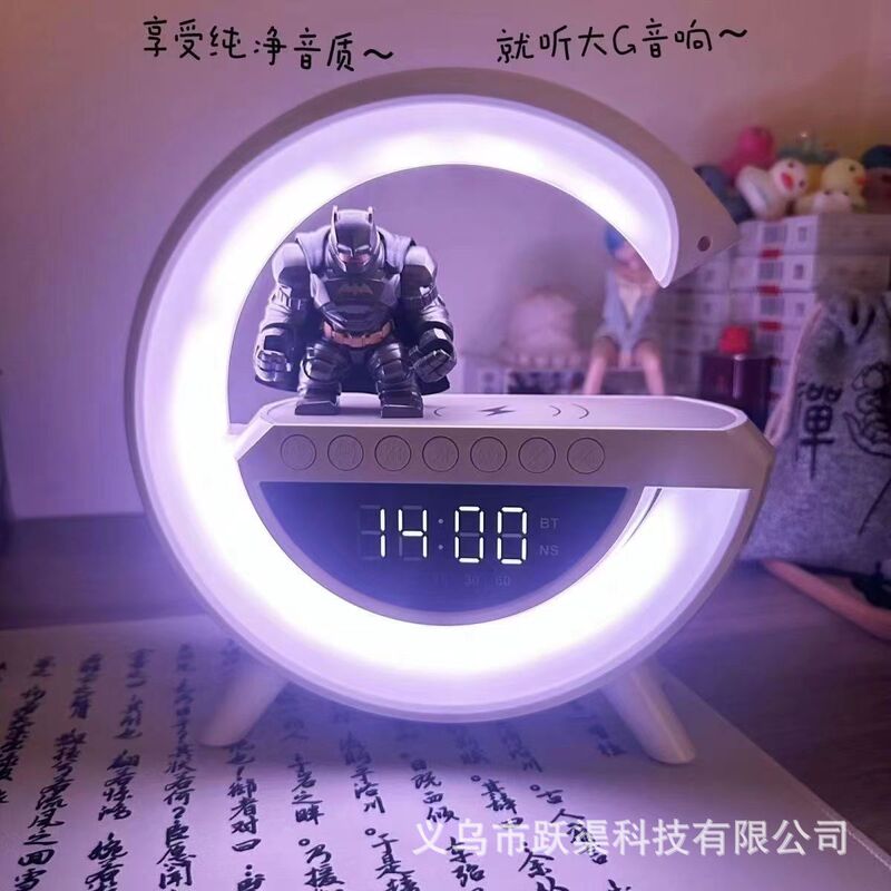 クロスボーダー爆金無線充電bluetoothスピーカー大G3414/2301目覚まし時計ベッドの雰囲気灯時多機能|undefined