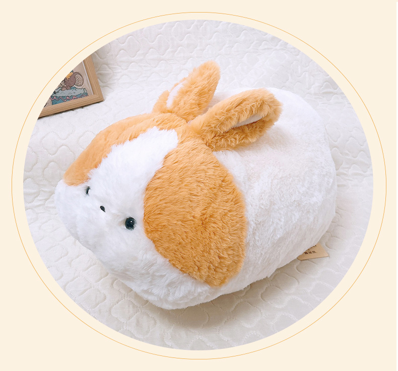 Cute lying rabbit plush pillow, adorable bunny toy, sleeping pillow for bed, birthday gift for a best friend