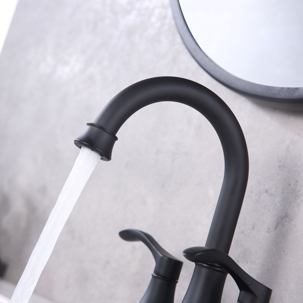 4 pulgadas de estilo americano frío y caliente doble mango baño baño lavabo lavabo grifo certificación CUPC Amazon