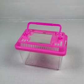 仓鼠窝手提透明塑料运输盒鱼龟外带盒养殖盒多种型号颜色