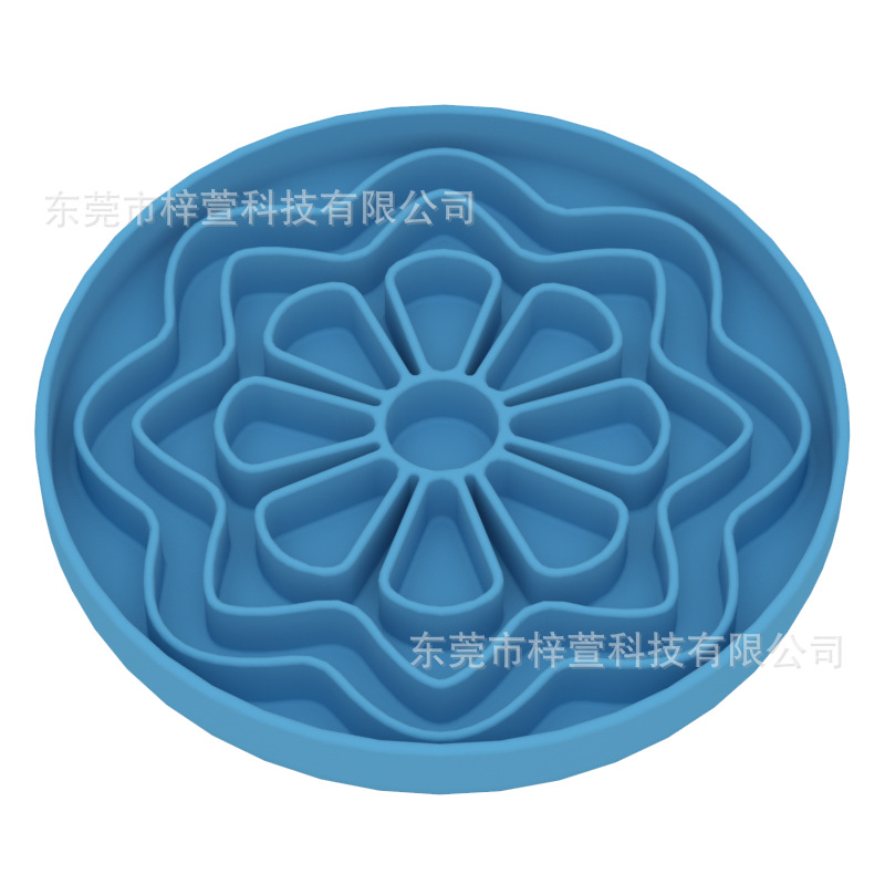 태양 그릇 큰 꽃 마카롱 블루