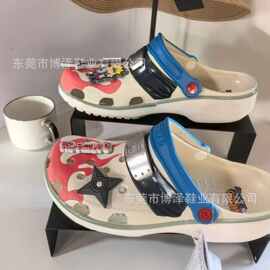 夏季新款Corss火影忍者炫酷卡通时尚户外洞洞鞋凉拖鞋工厂现货