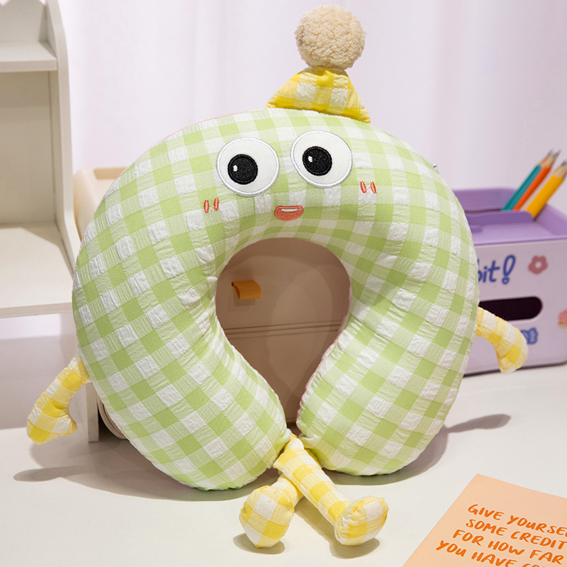 almohada de tela de dopamina u almohada de algodón de memoria almohada de viaje portátil para dormir en tren de alta velocidad almohada de cuello avión columna vertebral cervical almohada U