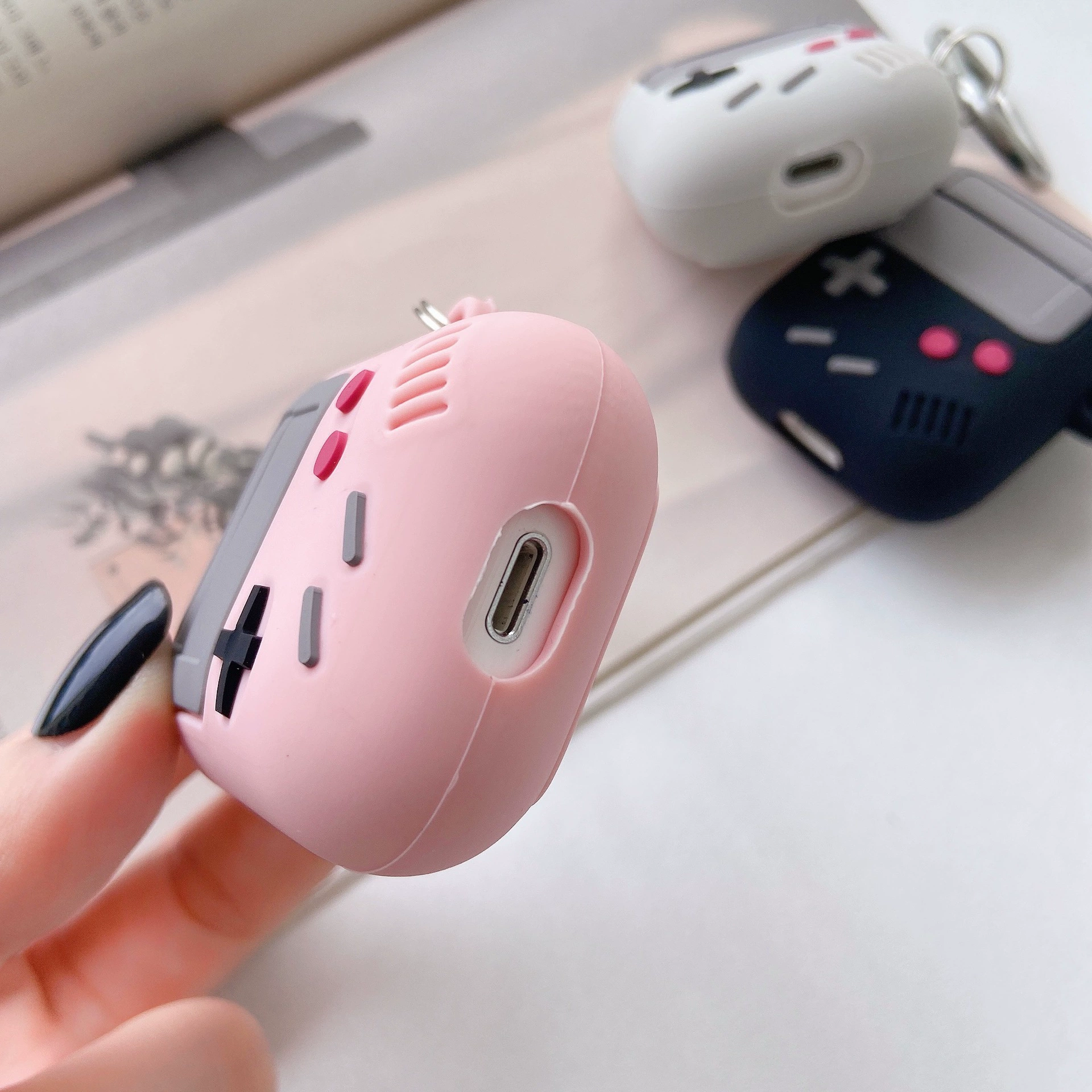 Apple, защитный чехол pro, совместимый игровая консоль, силиконовые раздельные наушники, pro2