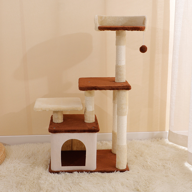 Fuente transfronteriza gato escalada estante gato nido de gato árbol integrado multicapa gato escalada estante columna columna gato escalada