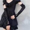 Long-sleeved gloves black [1 pair]