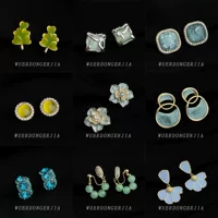 Модернизированная версия для ушей с толстым покрытием 18K из натурального золота с высокой сохранностью цвета москитная палка без ушей серьги эмаль цветы серьги