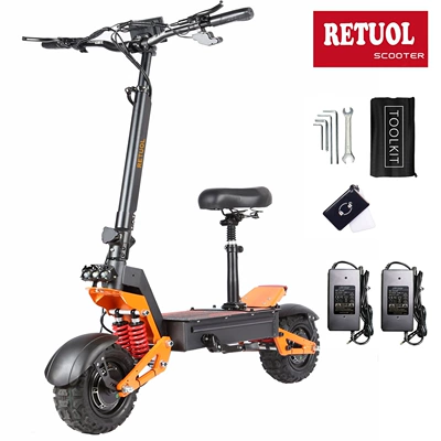 Qatlanan elektrik skuterlər – Adult Scooter Dropshipping - 60v-dual-drive-6000w38ah-battery-life-120km-oil-brake-speed-70-yards-with-seat
