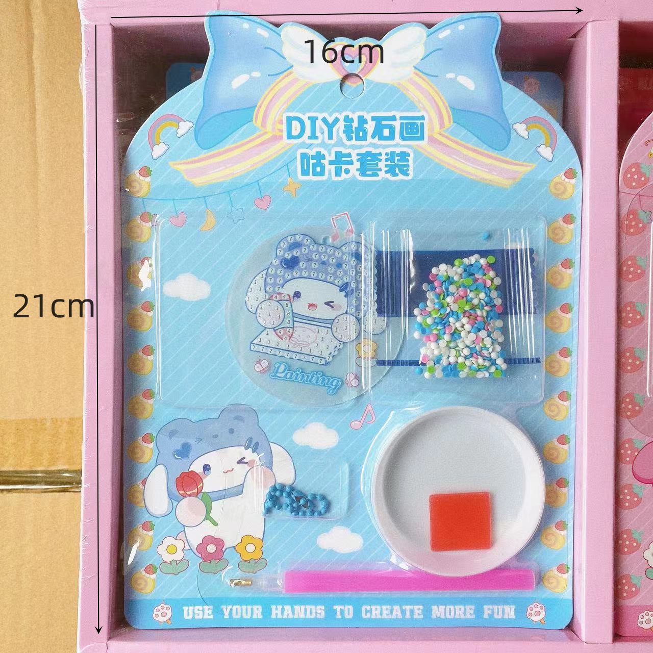 새로운 DIY 다이아몬드 페인팅 GOO 카드 세트 소녀 수제 다이아몬드 페인팅 GOO 카드 작은 펜던트 선물 GOO 플레이트 플레이