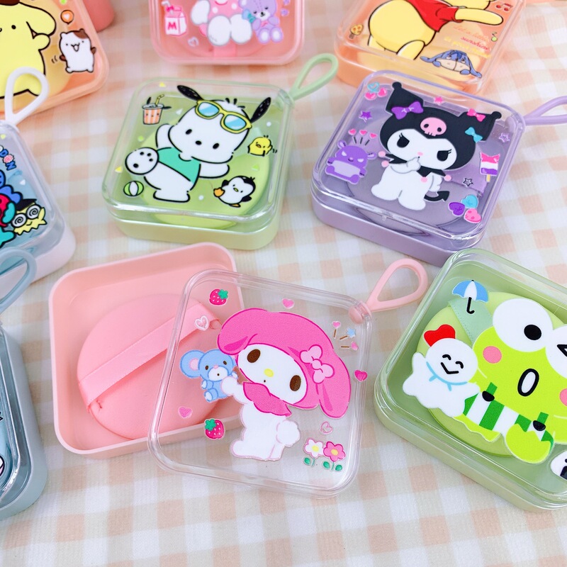 キュートメロディー KT パウダーパフ ウェット＆ドライリキッドファンデーション メイクアップ両面ラウンドエアクッションパフビューティーエッグ|undefined