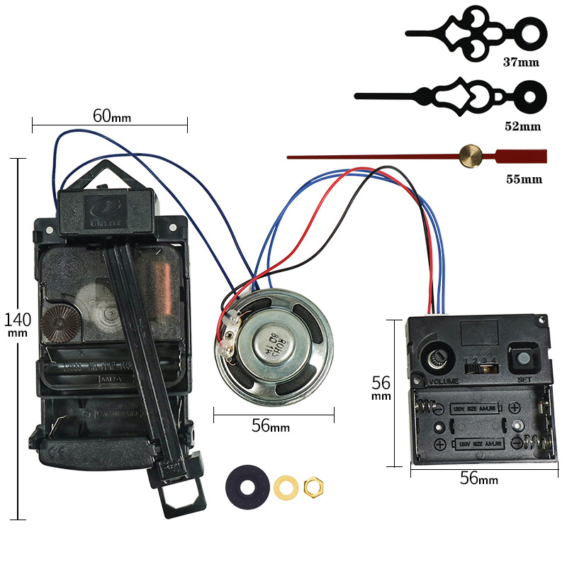 Venta caliente 4x4 Westminster templo caja de música con altavoz 12888 swing reloj movimiento reloj piezas de reloj traje